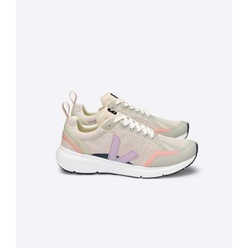 Veja CONDOR 2 ALVEOMESH Women's Shoes Beige/Purple | NZ 498OKI